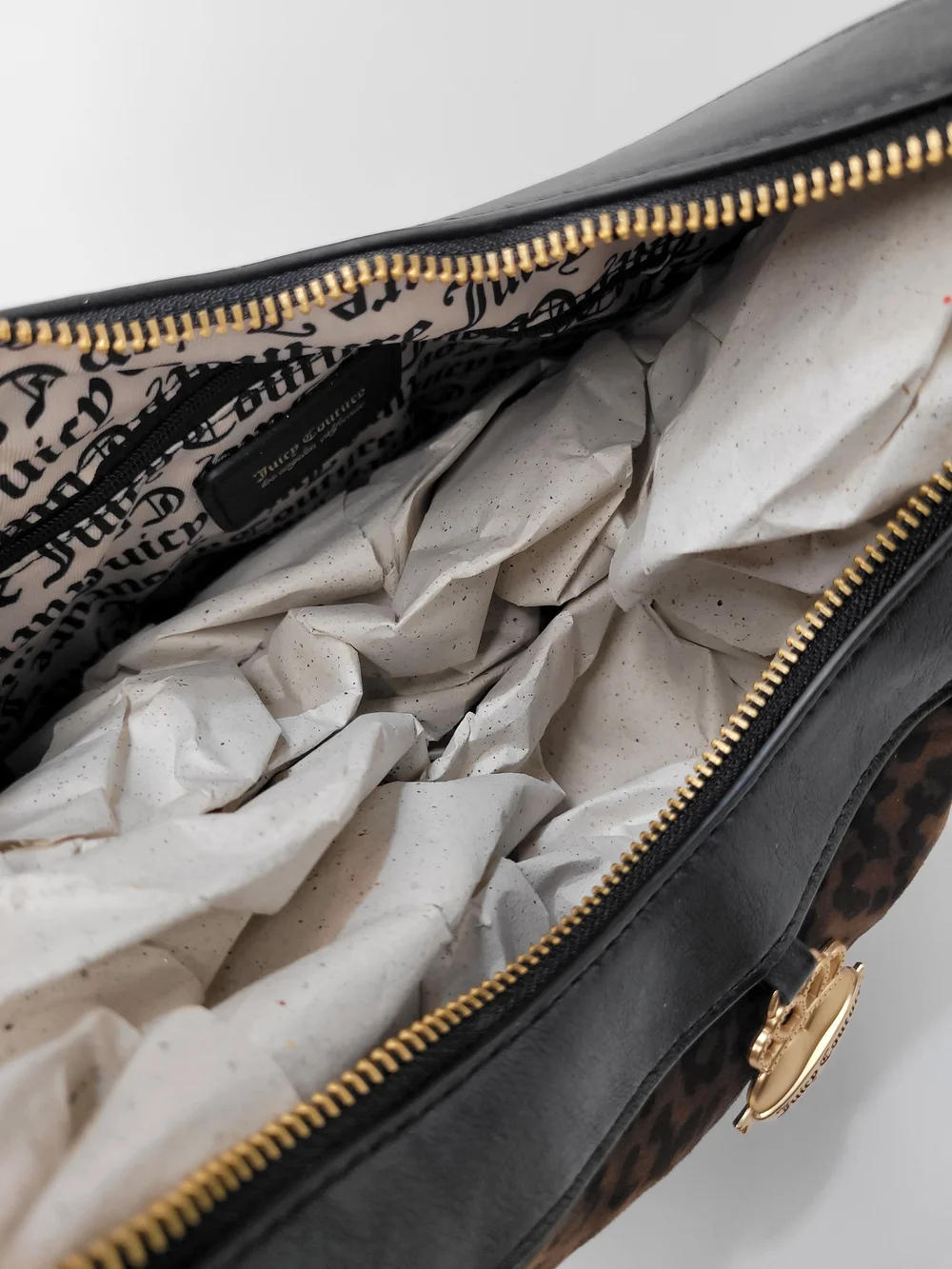 👉✨️ Juicy Couture Brown Leopard Retro Glam Chocolate Hobo Shoulder Bag